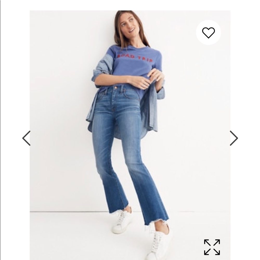 🔥Madewell Cali Demi boot jeans - destructed hem